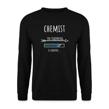Chimiste Cadeau Profession Formation Chimiste - Sweat-shirt Unisexe - noir - Devant - Alina (178cm) & Michal (187cm)