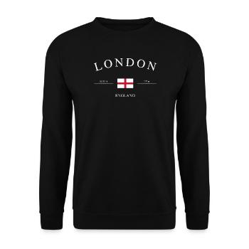 Londres, Angleterre – Souvenir et cadeau des Fêtes - Sweat-shirt Unisexe - noir - Devant - Alina (178cm) & Michal (187cm)