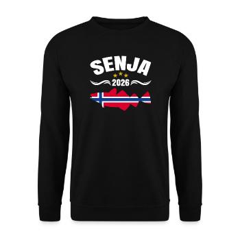 Senja Angeltour Norwegen 2026 - Unisex Pullover - Schwarz - Vorne - Alina (178cm) & Michal (187cm)