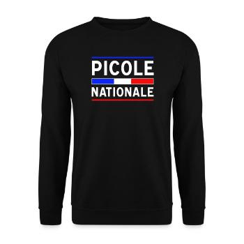 National Drinking Alley New Design - Unisex Sweatshirt - black - Front - Alina (178cm) & Michal (187cm)
