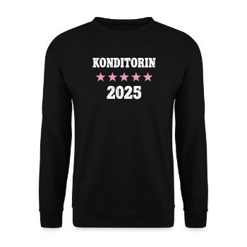 Pastry Chef 2025 New Job Work Training Apprenticeship - Unisex Sweatshirt - black - Front - Alina (178cm) & Michal (187cm)