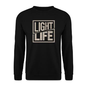 Christian Light Life Faith Hope - Unisex Sweatshirt - black - Front - Alina (178cm) & Michal (187cm)