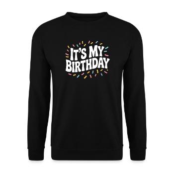 C'est mon anniversaire - Sweat-shirt Unisexe - noir - Devant - Alina (178cm) & Michal (187cm)