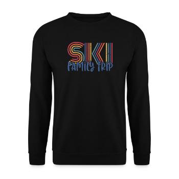 Conception colorée d’un voyage de ski en famille - Sweat-shirt Unisexe - noir - Devant - Alina (178cm) & Michal (187cm)