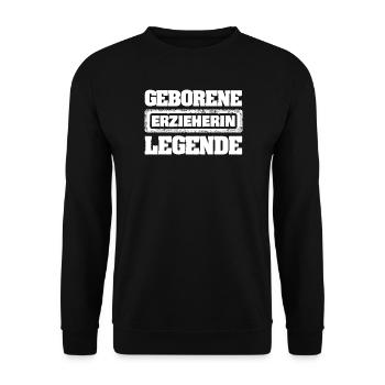Beruf Erzieherin - Unisex Pullover - Schwarz - Vorne - Alina (178cm) & Michal (187cm)