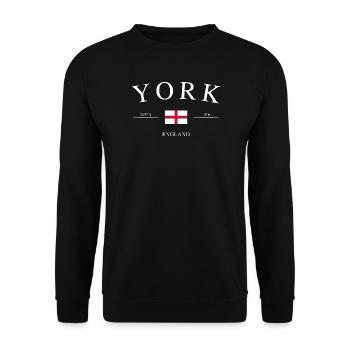 York England – Holiday Souvenir & Gift - Unisex Sweatshirt - black - Front - Alina (178cm) & Michal (187cm)