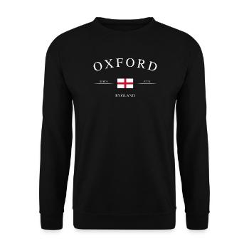 Oxford England – Holiday Souvenir & Gift - Unisex Sweatshirt - black - Front - Alina (178cm) & Michal (187cm)