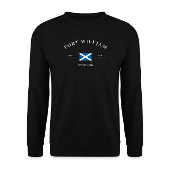 Fort William, Écosse Souvenir et cadeau de vacances - Sweat-shirt Unisexe - noir - Devant - Alina (178cm) & Michal (187cm)