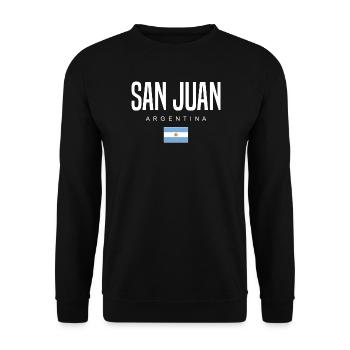 San Juan Argentina Argentinian - Unisex Sweatshirt - black - Front - Alina (178cm) & Michal (187cm)
