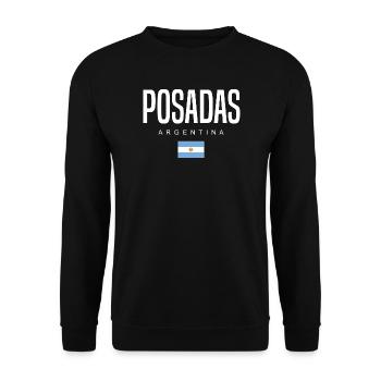 Posadas Argentine Argentins - Sweat-shirt Unisexe - noir - Devant - Alina (178cm) & Michal (187cm)