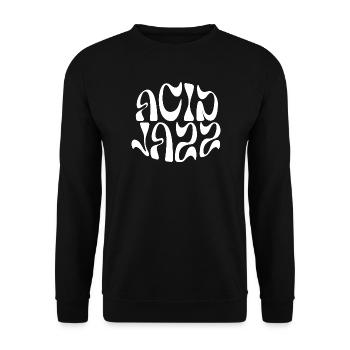 Acid Jazz fluid and psychedelic logo - Unisex Sweatshirt - black - Front - Alina (178cm) & Michal (187cm)
