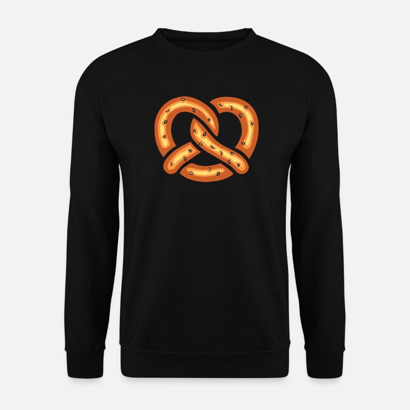 Lustige Brezel Cartoon Illustration - Unisex Pullover - Schwarz