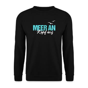 Sea on Head from North Sea Hamburg North German Coast - Unisex Sweatshirt - black - Front - Alina (178cm) & Michal (187cm)