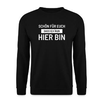 Moving helper neighbor neighborhood help - Unisex Sweatshirt - black - Front - Alina (178cm) & Michal (187cm)