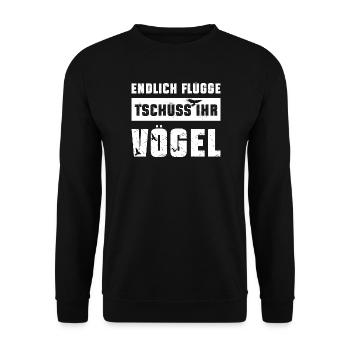 Moving into first apartment inauguration - Unisex Sweatshirt - black - Front - Alina (178cm) & Michal (187cm)