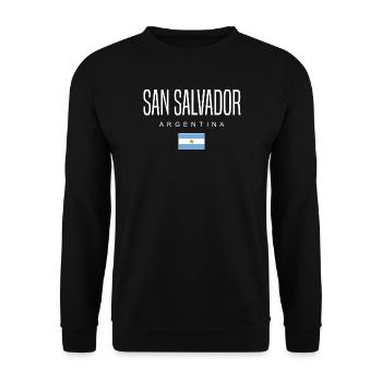 San Salvador Argentina Argentinian - Unisex Sweatshirt - black - Front - Alina (178cm) & Michal (187cm)