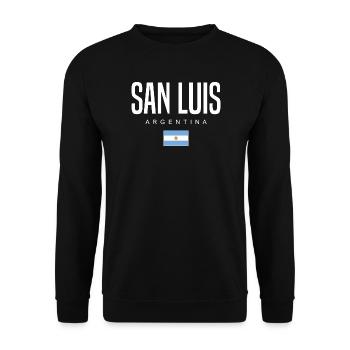San Luis Argentina Argentinian - Unisex Sweatshirt - black - Front - Alina (178cm) & Michal (187cm)