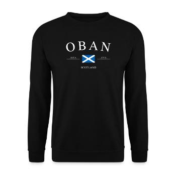 Oban Scotland – Holiday Souvenir &amp; Gift - Unisex Sweatshirt - black - Front - Alina (178cm) & Michal (187cm)