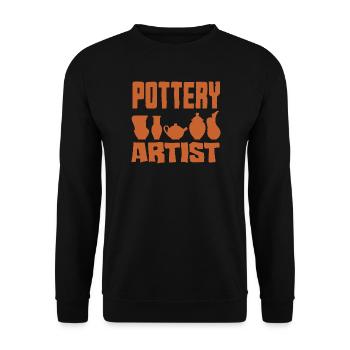 Ceramics Artists Vases Pottery Art - Unisex Sweatshirt - black - Front - Alina (178cm) & Michal (187cm)