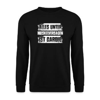 Cardio Musculation Bodybuilder Salle de sport Musculation - Sweat-shirt Unisexe - noir - Devant - Alina (178cm) & Michal (187cm)