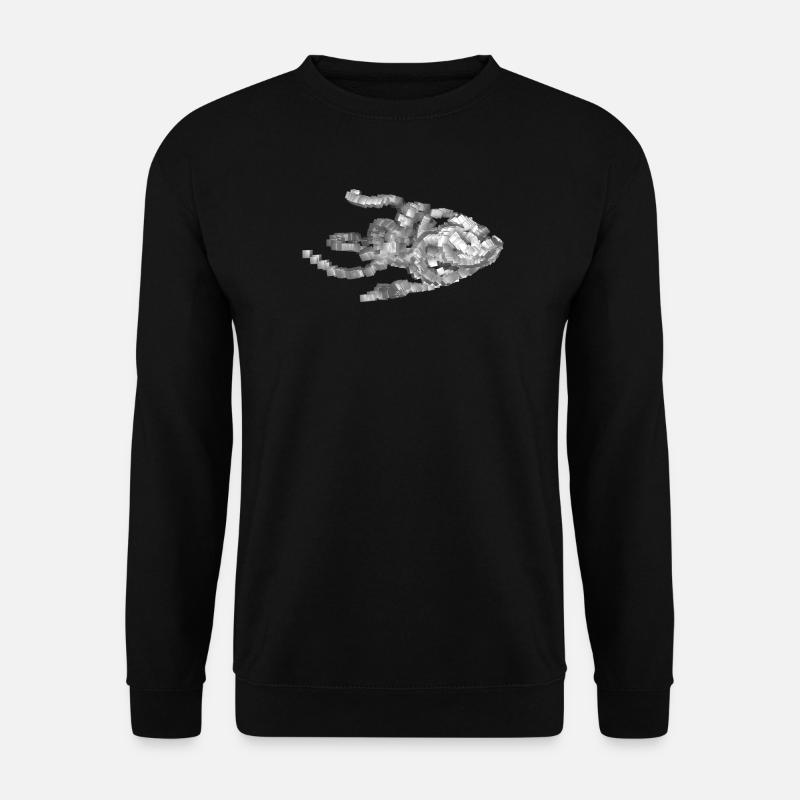 Futuristic Geometric Fish Sculpture - Unisex Sweatshirt - black