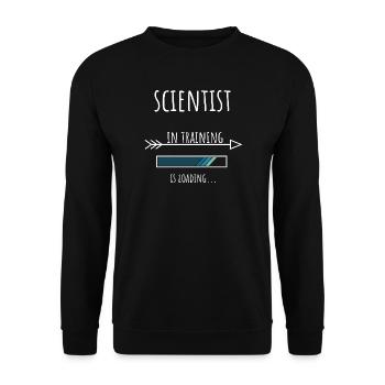 Scientist Gift Profession Education Scientist - Unisex Sweatshirt - black - Front - Alina (178cm) & Michal (187cm)