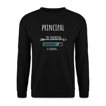 Principal Gift Profession Education School Director - Unisex Sweatshirt - black - Front - Alina (178cm) & Michal (187cm)