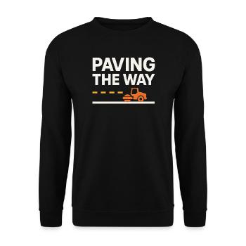 Road Construction Team Asphalt Concrete Team - Unisex Sweatshirt - black - Front - Alina (178cm) & Michal (187cm)