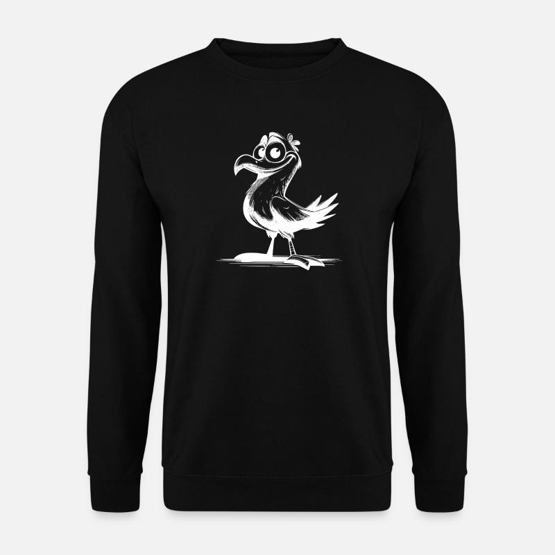 Comedy Vogel Lachgarantie mit Schnabel - Unisex Pullover - Schwarz