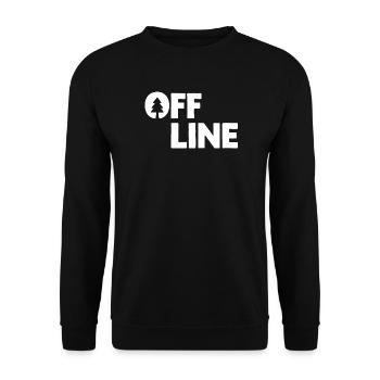 Hors ligne – Camping, Liberté, Forêt extérieure - Sweat-shirt Unisexe - noir - Devant - Alina (178cm) & Michal (187cm)