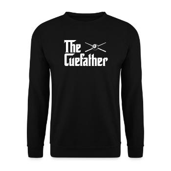 Die Parodie auf den Cuefather Funny Billiard Mafia Film - Unisex Pullover - Schwarz - Vorne - Alina (178cm) & Michal (187cm)