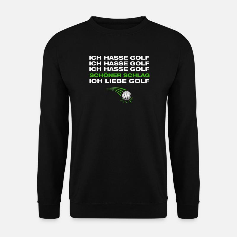 Ich liebe Golf Golfer Golfen - Unisex Pullover - Schwarz
