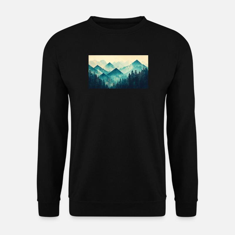 forest mountains - Unisex Sweatshirt - black