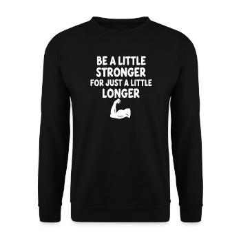 Ermächtigendes Fitness-Zitat - Unisex Pullover - Schwarz - Vorne - Alina (178cm) & Michal (187cm)