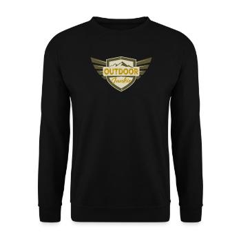Graphiques d’aventure en plein air aventureux - Sweat-shirt Unisexe - noir - Devant - Alina (178cm) & Michal (187cm)