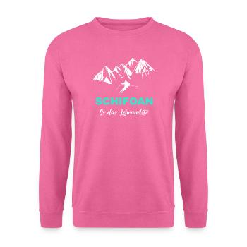 Skifahren is das Leiwandste - Unisex Pullover - Pink - Vorne