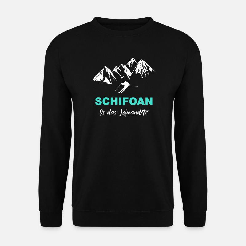 Skifahren is das Leiwandste - Unisex Pullover - Schwarz