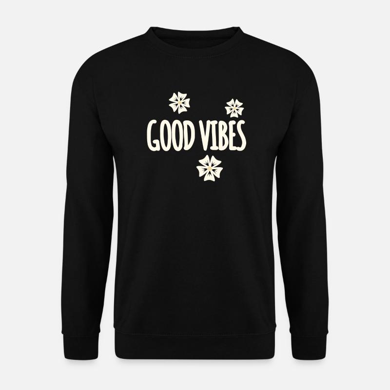 Blumen symbolisiert positive Vibes Design - Unisex Pullover - Schwarz