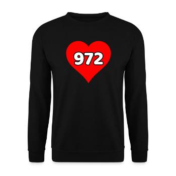 Liebe 972 I Love Martinique - Aufkleber - Unisex Pullover - Schwarz - Vorne - Alina (178cm) & Michal (187cm)