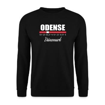 Odense - Unisex Sweatshirt - black - Front - Alina (178cm) & Michal (187cm)