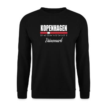 Copenhague - Sweat-shirt Unisexe - noir - Devant - Alina (178cm) & Michal (187cm)