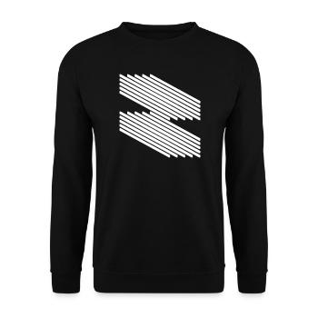 Minimalist Line Pattern Design - Unisex Sweatshirt - black - Front - Alina (178cm) & Michal (187cm)