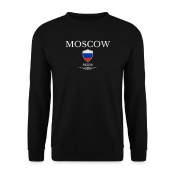 Moscow Russia, souvenir Moscow - Unisex Sweatshirt - black - Front - Alina (178cm) & Michal (187cm)