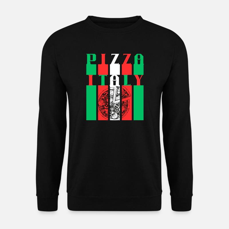Pizza Italien Stil Illustration - Unisex Pullover - Schwarz