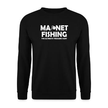 Neodymium Magnet Fishing Magnetic Fisher - Unisex Sweatshirt - black - Front - Alina (178cm) & Michal (187cm)