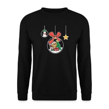 Beaver Christmas Snow Globe Beaver - Unisex Sweatshirt - black - Front - Alina (178cm) & Michal (187cm)