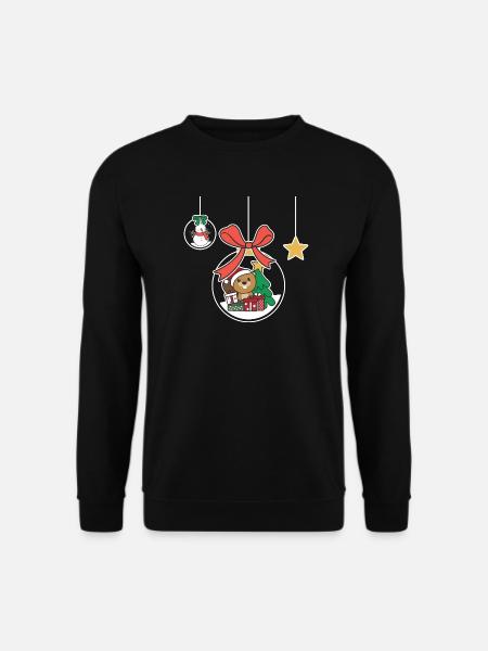 Beaver Christmas Snow Globe Beaver - Unisex Sweatshirt - black