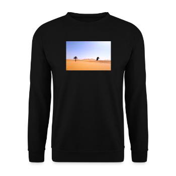 Palmiers Solaires en Désert Doré - Sweat-shirt Unisexe - noir - Devant - Alina (178cm) & Michal (187cm)