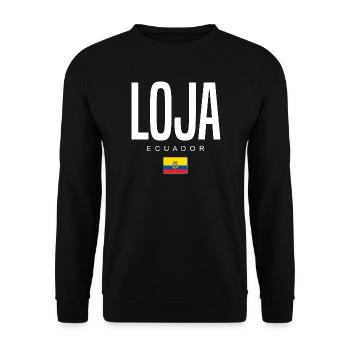 Loja Équateur Équatoriens - Sweat-shirt Unisexe - noir - Devant - Alina (178cm) & Michal (187cm)