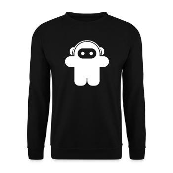 Audio Ninja – Astronaut Music Party Club Design - Unisex Sweatshirt - black - Front - Alina (178cm) & Michal (187cm)